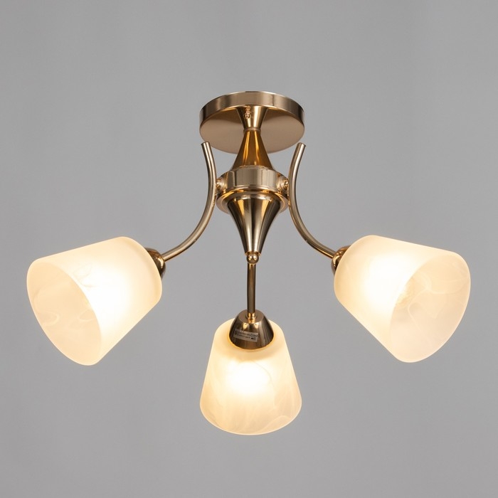 Люстра потолочная Элли 3х40Вт Е27 Золото 52x52x30 см Люстра потолочная Элли 3х40Вт Е27 Золото 52x52x30 см