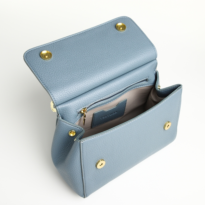 Сумка женская на магните TEXTURA, маленький размер, цвет серо-голубой Сумка женская на магните TEXTURA, маленький размер, цвет серо-голубой