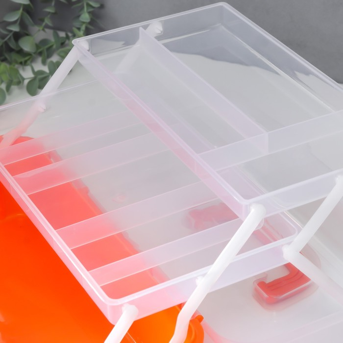 Шкатулка пластик для мелочей Шкатулка пластик для мелочей "Ящичек" МИКС выдвижные ярусы 14,3х33х19,5 см