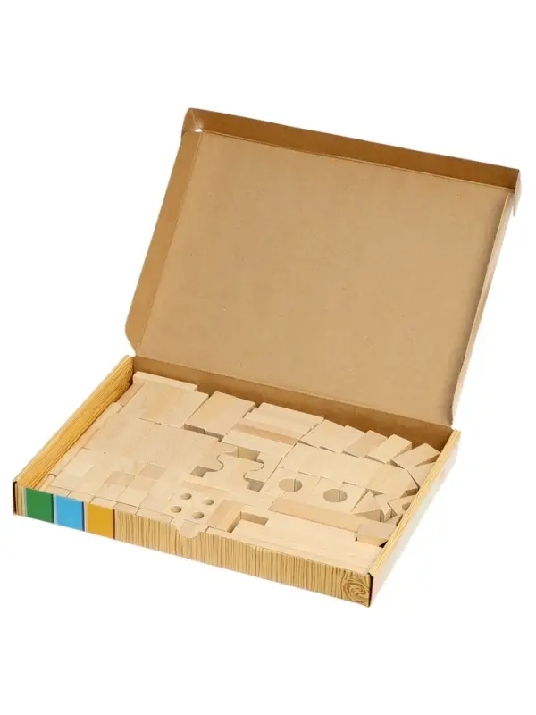 Конструктор деревянный PELSI &laquo;Строительный набор №3&raquo;, 90 элементов