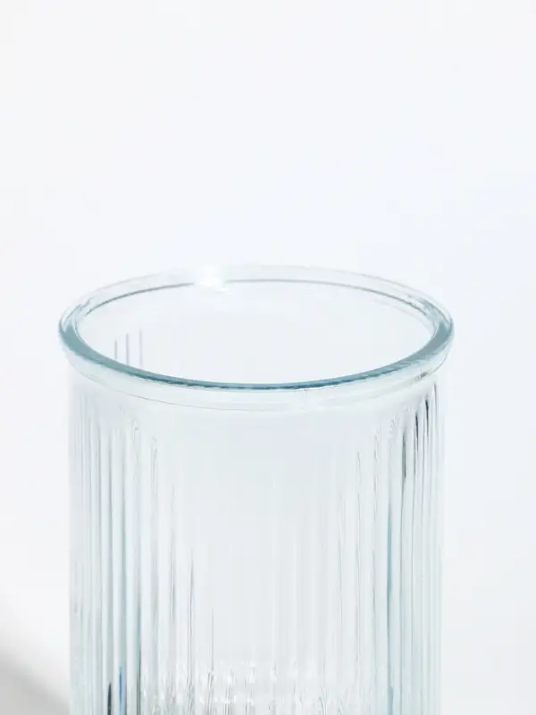 Ваза стекло настольная  Ваза стекло настольная "Лесли" линии, 20х10 см, прозрачный