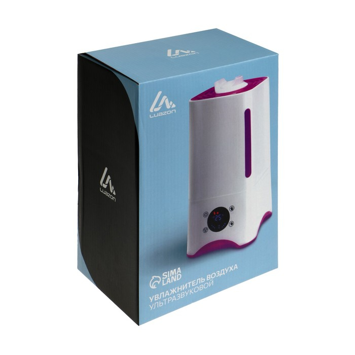 Увлажнитель воздуха Luazon LHU-07, ультразвуковой, 25 Вт, 3 л, 30 м2, бело-сиреневый Увлажнитель воздуха Luazon LHU-07, ультразвуковой, 25 Вт, 3 л, 30 м2, бело-сиреневый