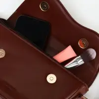 Сумка женская мессенджер на магните, 23&times;8&times;16 см, красно-коричневая