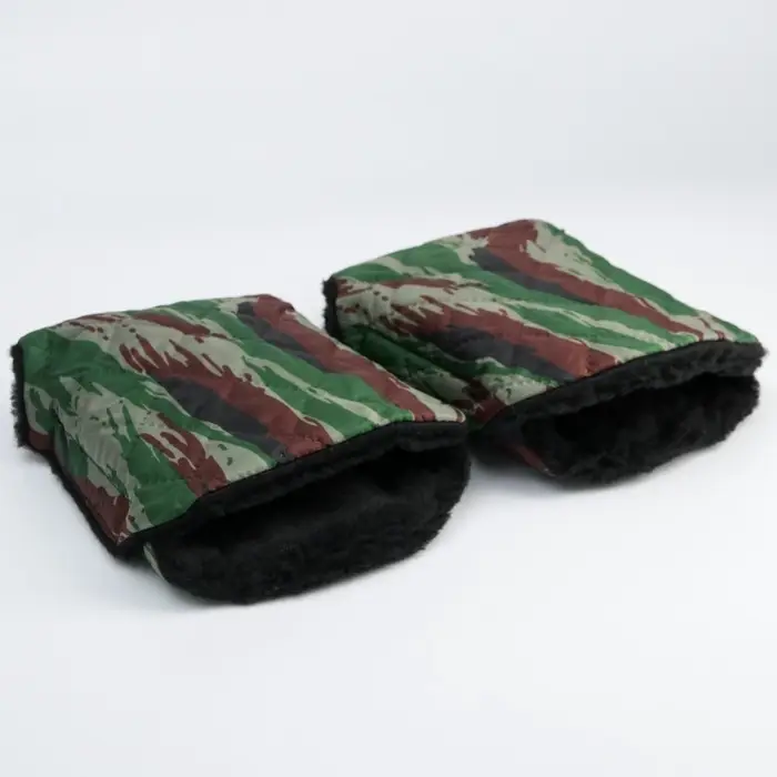 Варежки-муфты на ручку коляски, 2 шт., стеганные, камуфляж
