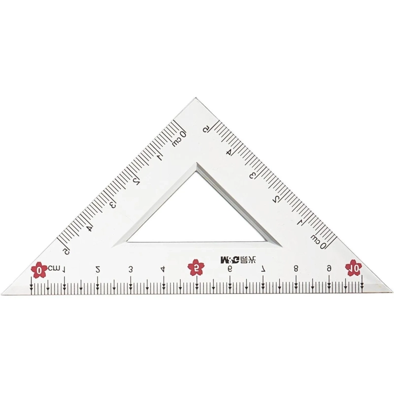 Набор чертежный M&G Sakura Rain (линейка, транспортир, 2 треугольника)