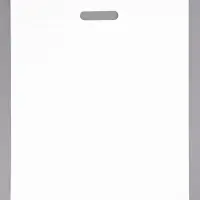 Пакет полиэтиленовый с вырубной ручкой, Белый 40&times;50 См, 90 мкм