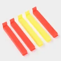 Зажимы для пакетов Доляна &laquo;Лёд&raquo;, 10.5 см, набор 5 шт., пластик, МИКС