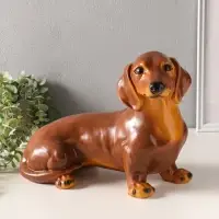 Копилка полистоун "Собака Такса" 25х43 см