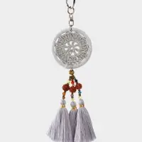 Брелок "Ловец снов" 19 см, цв. серый Брелок "Ловец снов" 19 см, цв. серый