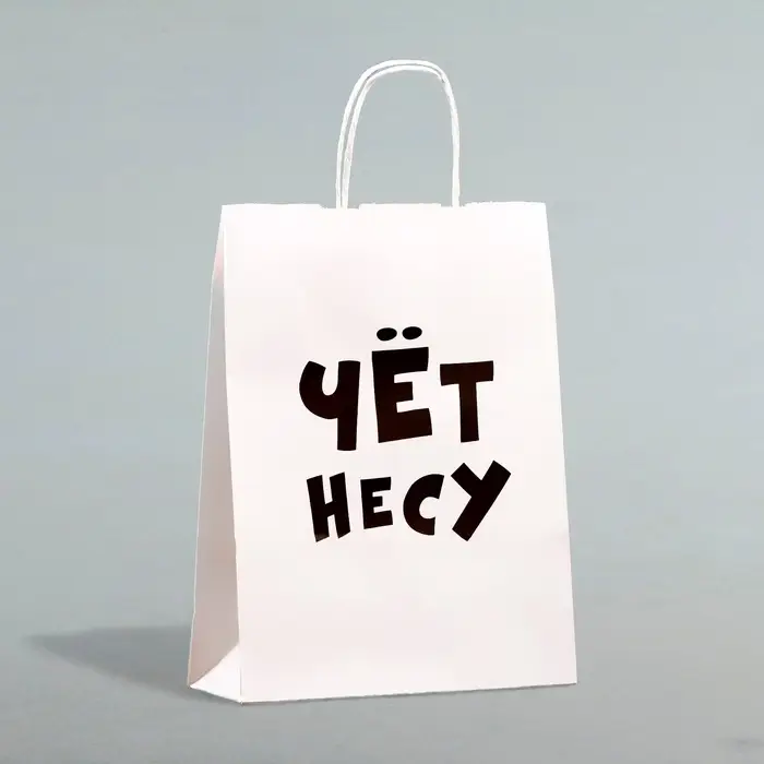 Пакет подарочный бумажный «Чёт несу», 24×14×28 см Пакет подарочный бумажный «Чёт несу», 24×14×28 см