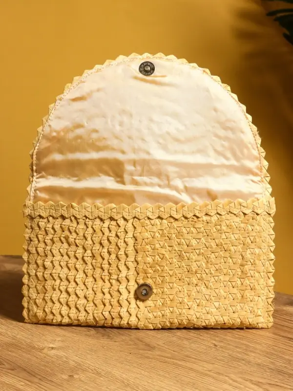 Сумка клатч плетёная из пальмового листа, 28×16×2 см, бежевая Сумка клатч плетёная из пальмового листа, 28×16×2 см, бежевая