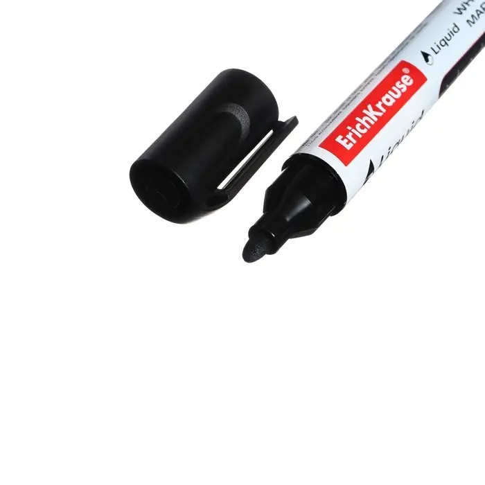 Маркер для доски ErichKrause. Tank LW-600, узел 3.0 мм, ширина линии 2.38 мм, с жидкими чернилами, спиртовой, чёрный