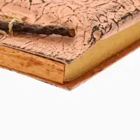 Блокнот в твёрдой обложке плетёный, 48 листов, 14&times;18&times;2 см, бежевый