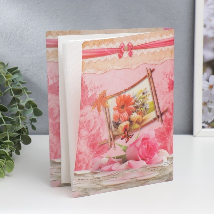 Фотоальбом на 64 фото 10х15 см  Фотоальбом на 64 фото 10х15 см "Розы МИКС" 2х17,5х23 см