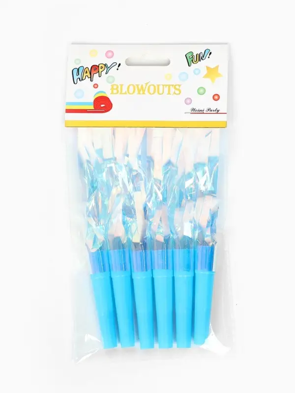 Карнавальный язычок &laquo;Твой день&raquo;, голубой, набор 5 штук + 1 в подарок