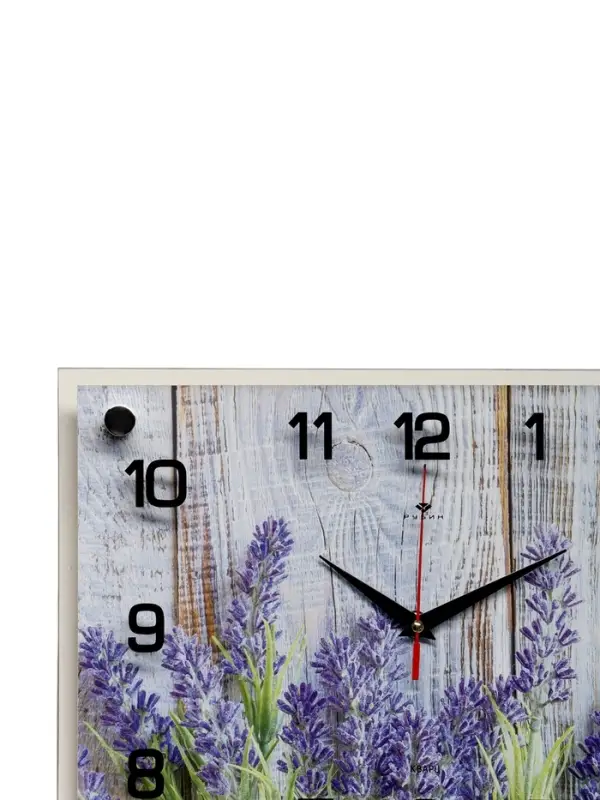 Часы настенные интерьерные &laquo;Фиолетовые цветы&raquo;, бесшумные, плавный ход, 25&times;35 см