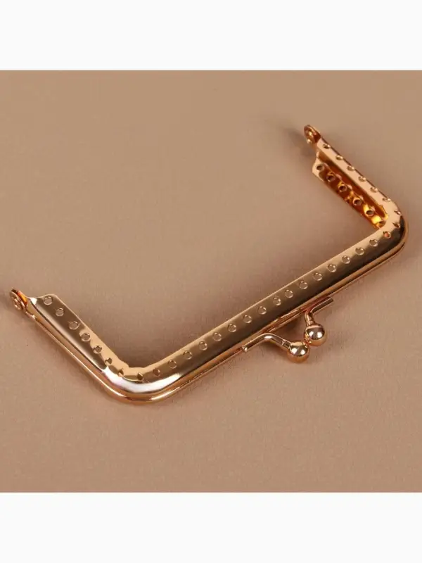 Фермуар пришивной &laquo;Прямоугольник&raquo;, 10 см, цвет золотистый