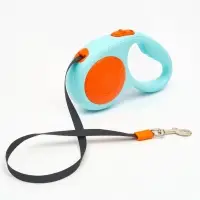 Рулетка - поводок для собак, лента 3 метра, оранжевая, голубая