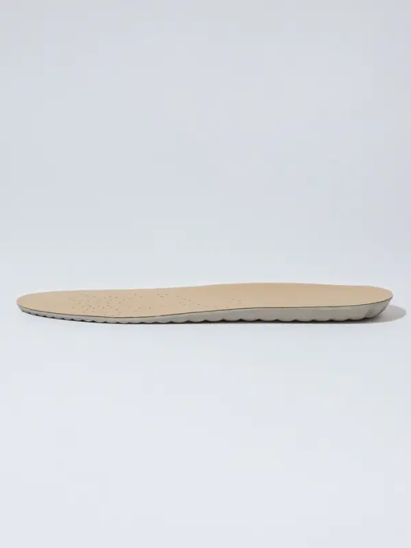 Стельки для обуви, натуральная кожа, универсальные, р-р RU до 39 (р-р Пр-ля до 40), 25.5 см, пара, серые