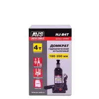 Домкрат гидравлический AVS HJ-B4T, 4т, 180-350мм. с клапаном (сумка, ремкомплект)