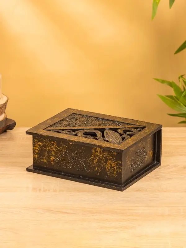 Шкатулка  Шкатулка "Завитки" 24х18х9 см, МДФ