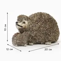 Садовая фигура из полистоуна &laquo;Семья ежей&raquo;, 20&times;12&times;10 см