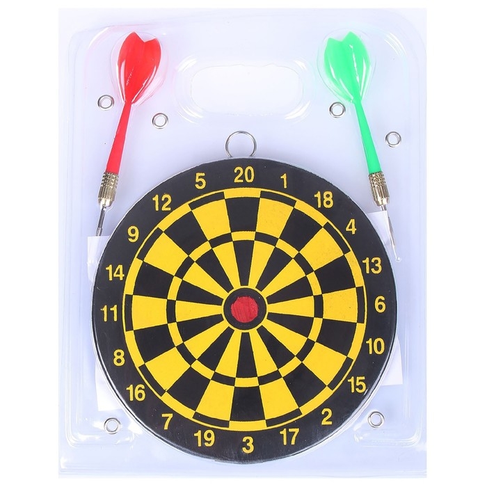 Дартс, мишень диаметром 15 см, 2 дротика Дартс, мишень диаметром 15 см, 2 дротика