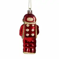 Ёлочные игрушки 4 шт. &laquo;Космонавт&raquo;, 4.5&times;10.5 см, красное