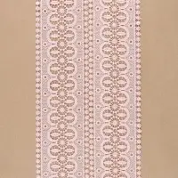 Кружево гипюровое, 83 мм, 11&plusmn;1 м, цвет нежно-розовый