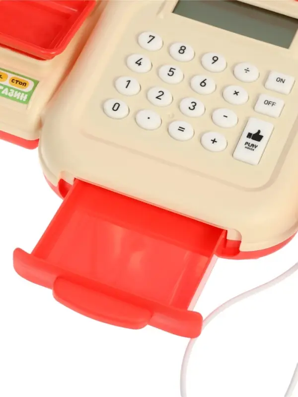 ZABIAKA Игровой набор "Касса-калькулятор" с аксессуарами, свет, звук