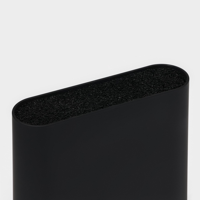 Подставка для ножей с наполнителем Magistro «Нежность», пластик, 21×7,5×22, чёрная Подставка для ножей с наполнителем Magistro «Нежность», пластик, 21×7,5×22, чёрная