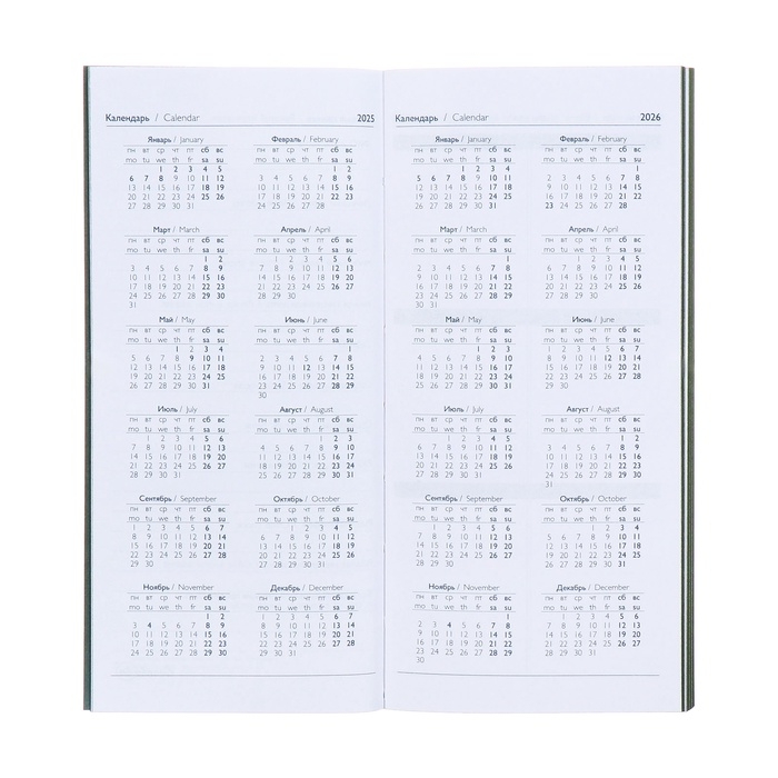 Еженедельник датированный 2025 года, 80х165 мм, 64 листа ESCALADA, мягкая обложка из искусственной кожи, блинтовое тиснение, блок 70 г/м², зелёный Еженедельник датированный 2025 года, 80х165 мм, 64 листа ESCALADA, мягкая обложка из искусственной кожи, блинтовое тиснение, блок 70 г/м², зелёный