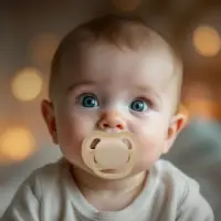 Соска-пустышка ортодонтическая, силикон, от 6 мес., бежевая