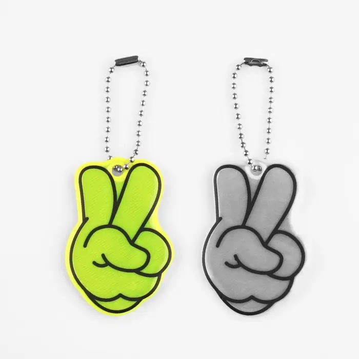 Светоотражающий элемент «Виктори», двусторонний, 5.8×4 см, МИКС Светоотражающий элемент «Виктори», двусторонний, 5.8×4 см, МИКС