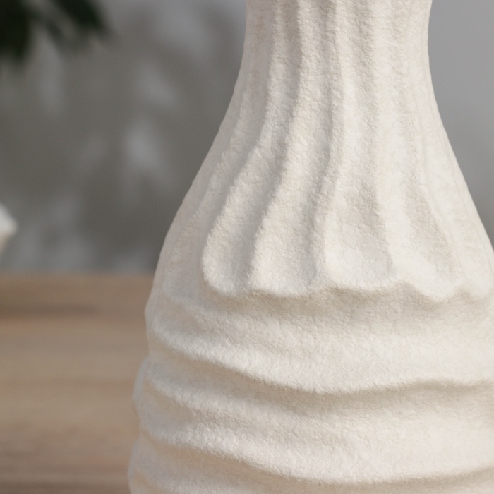 Керамическая ваза декоративная настольная «Нейтен», для цветов, сухоцветов, d-5 см, 20×10.5 см, белый Керамическая ваза декоративная настольная «Нейтен», для цветов, сухоцветов, d-5 см, 20×10.5 см, белый