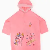 Дождевик детский, розовый единорог, рост 100-110 накл ОТ