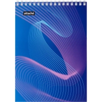 Блокнот А5,60л,клетка,метал.гребень,цв.обложка,Forma,в ассорт