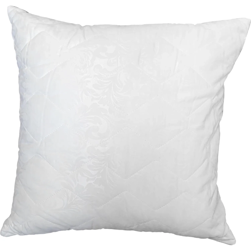 Подушка 70х70см холофайбер, стеганная микрофибра, кант, белая