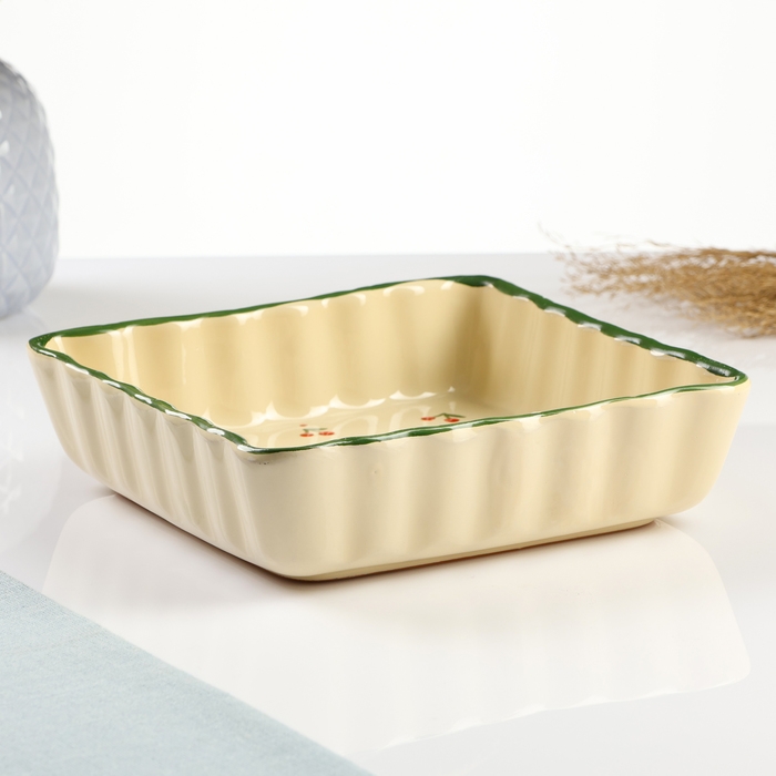 Емкость для запекания Емкость для запекания "Волна квадратная" 0,9л / 6х20х20см, кантри