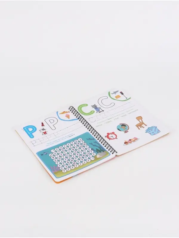 Книга многоразовая &laquo;Изучаем буквы&raquo;, 40 стр., 2 маркера, Три кота