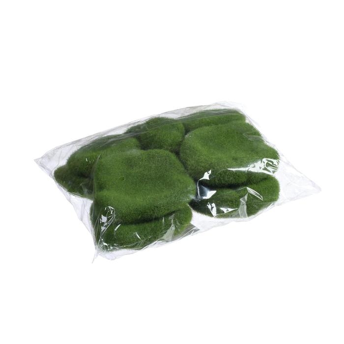 Мох искусственный, для декора, «Камни», набор 12 шт., зелёный, Greengo