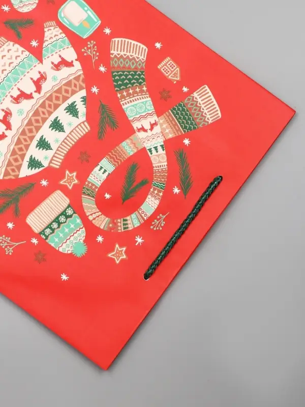 Пакет подарочный новогодний ламинированный, «Новый Год» , 26×12×32 см