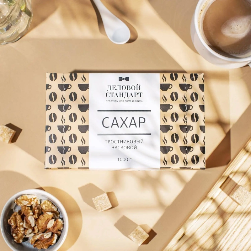 Сахар кусковой тростниковый Деловой стандарт 1 кг