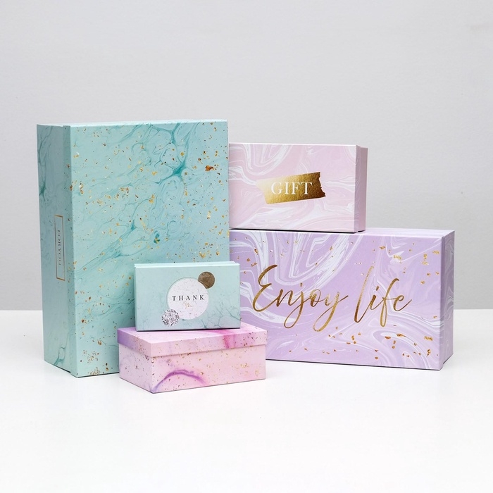 Набор коробок 15 в 1, упаковка подарочная, «Текстурный», 12 х 6.5 х 4 см - 46.5 х 30 х 17.5 см