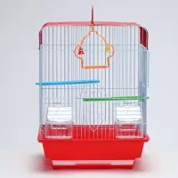 Клетка для птиц укомплектованная Bd-1/2q, 30 х 23 х 39 см, красная