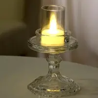 Стеклянный подсвечник на 1 свечу &laquo;Бокал на ножке&raquo;, прозрачный, 18&times;8.5&times;5 см