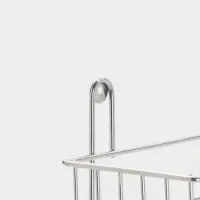 Полка для ванной прямоугольная, 2-х ярусная, 29*12,5*30 см, цвет хром