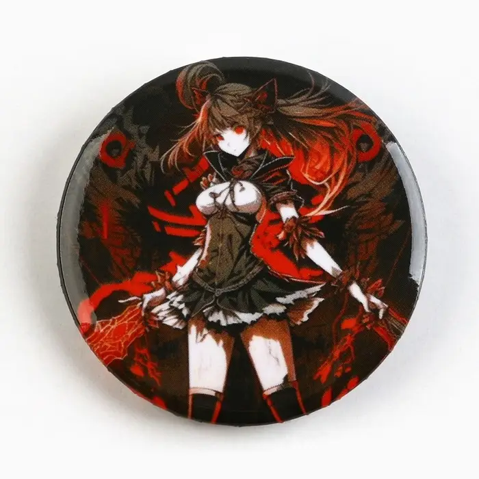 Значок металлический аниме , набор «Черно красный», d=38 мм, 4 шт. Значок металлический аниме , набор «Черно красный», d=38 мм, 4 шт.