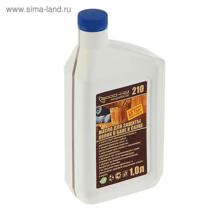 Масло для защиты полок в бане и сауне Goodhim-210, 1 л