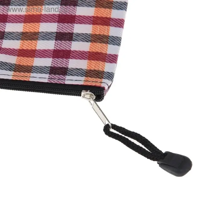 Папка-конверт на молнии Calligrata &laquo;Шотландка&raquo; А4, МИКС